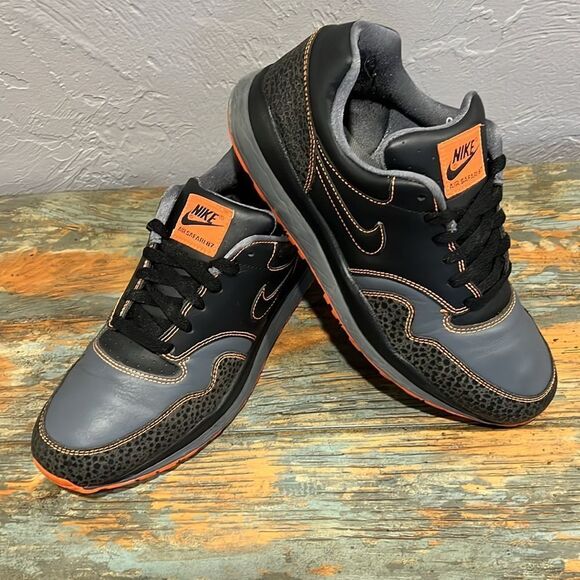 🔥 NIKE Air Safari 87 Retro Training/Running Shoes - Black/Gray/Orange - Men Sz - Picture 3 of 16